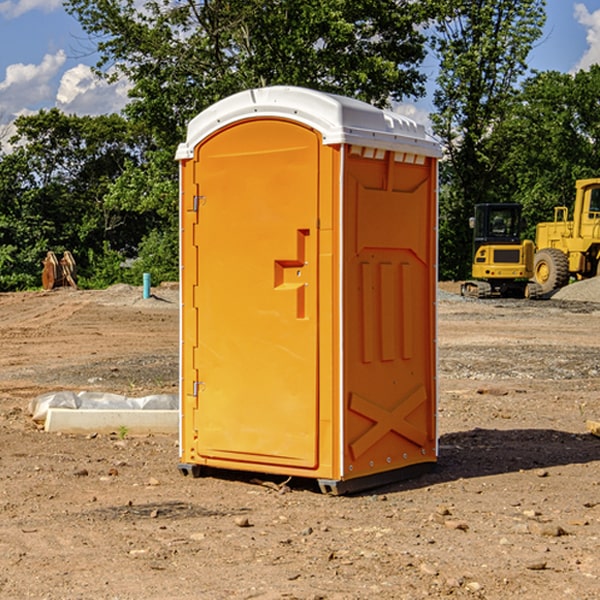 how often are the porta potties cleaned and serviced during a rental period in Bryce